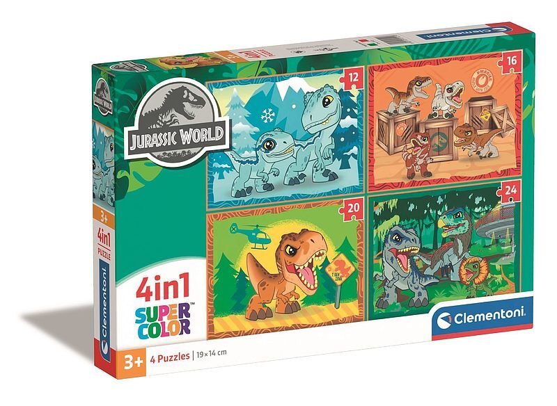 Puzzle 4 w 1 Super Kolor Jurassic World