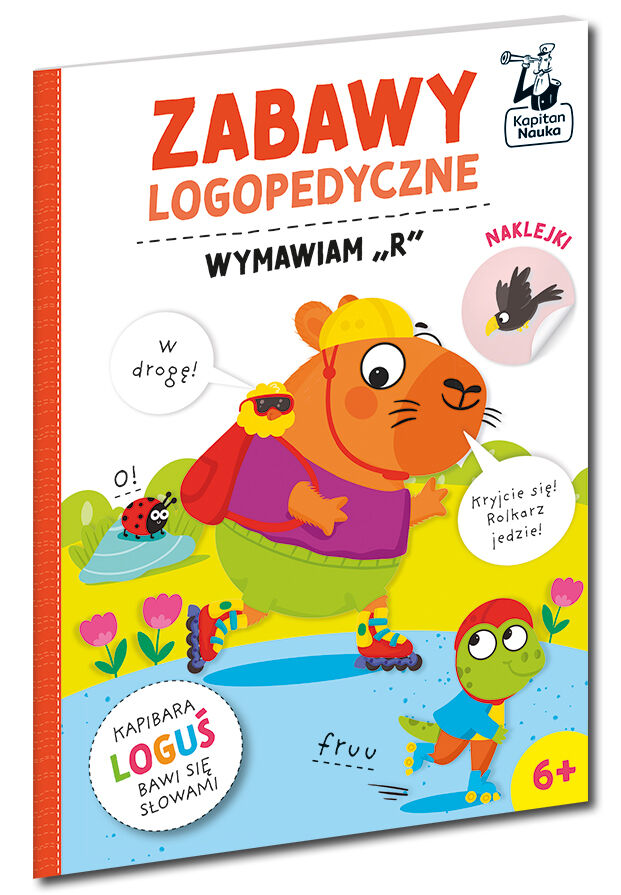 Zabawy logopedyczne. Kapibara Loguś. Wymawiam "r". Kapitan Nauka
