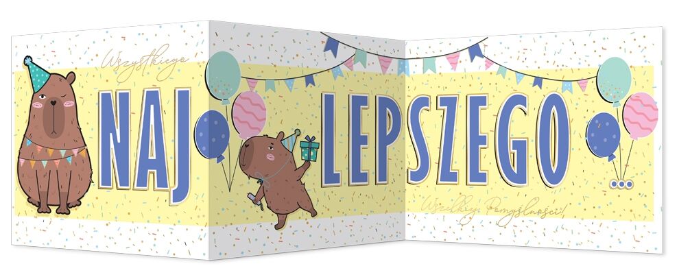 Karnet B6 składany Kapibara