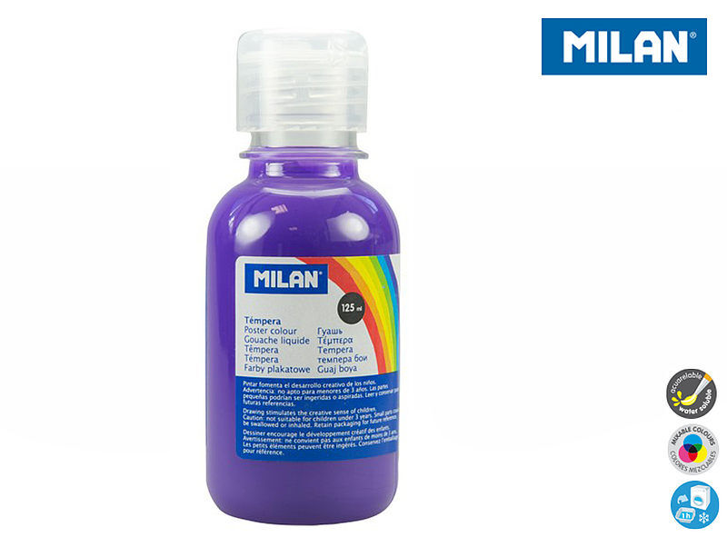 Farba milan plakatowa 125 ml fiolet butelka