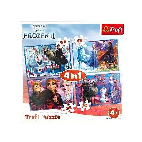 Puzzle 4w1 Frozen 2 Podróż w nieznane