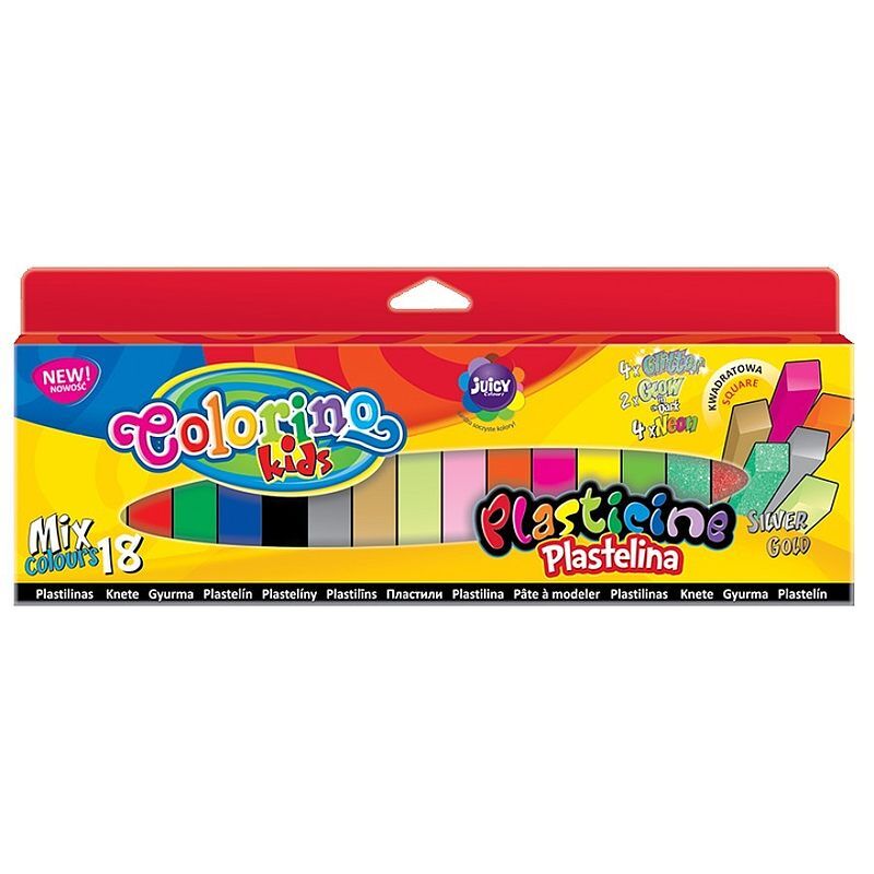 Plastelina colorino kids kwadratowa 18 kolorów