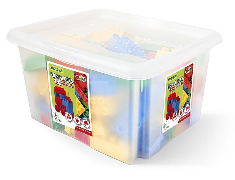Klocki 132 elementy kids blocks w pojemniku 41270