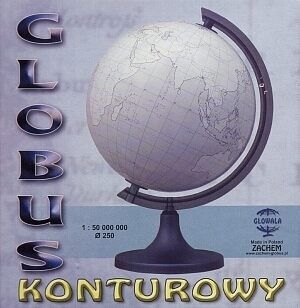 Globus konturowy z objaśnieniami 250 mm