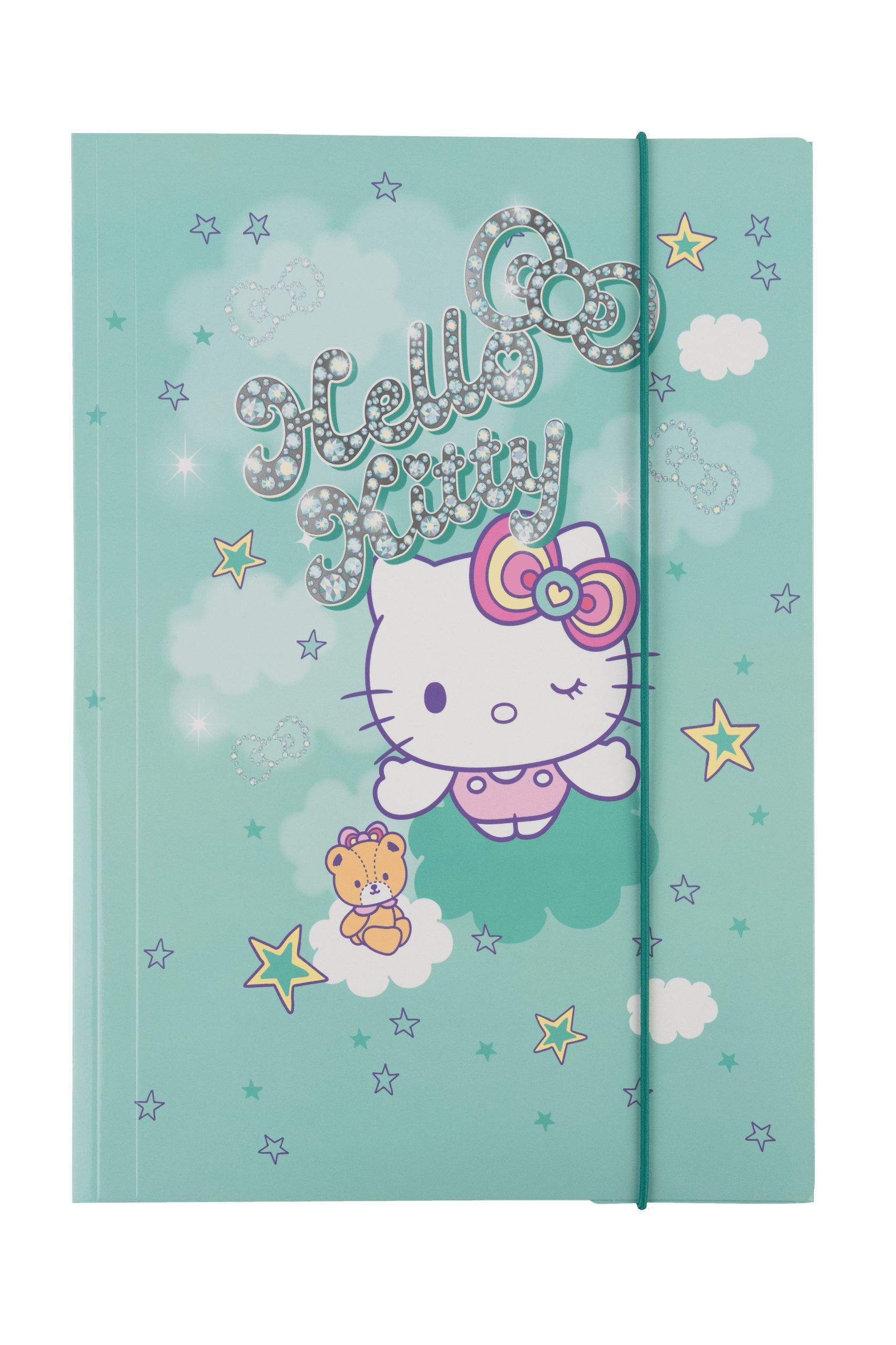 Teczka kartonowa z gumką A4 Hello Kitty pink wzór 2