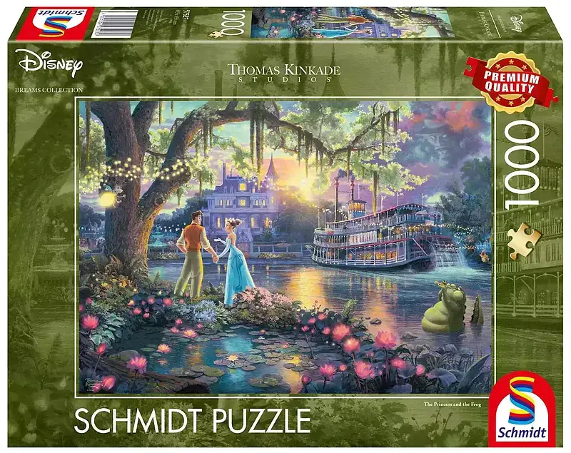 Puzzle 1000 pq t. Kinkade księżniczka i żaba disney 112331