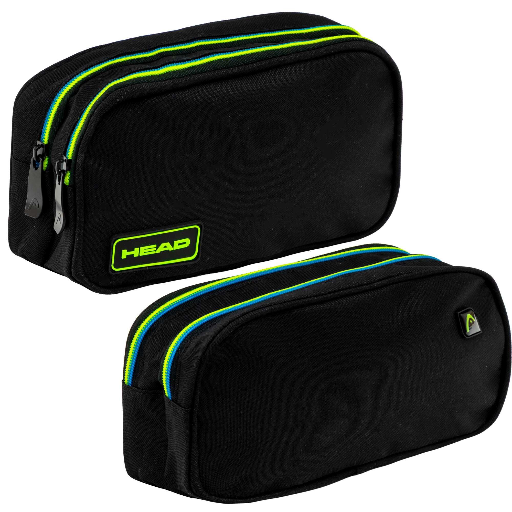 Piórnik 2-komorowy Head Black Green Blue