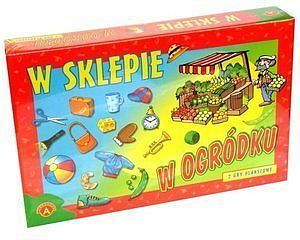 W sklepie. W ogródku. 2 gry planszowe