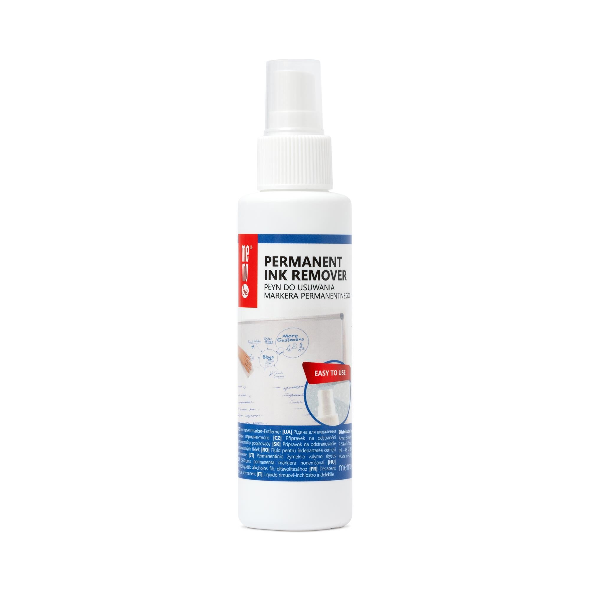 Płyn do tablic suchościeralnych MEMOBE do usuwania markera permanentnego 125 ml