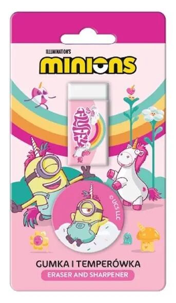 Gumka + temperówka Minionki blister