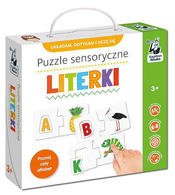 Puzzle sensoryczne. Literki. Kapitan Nauka