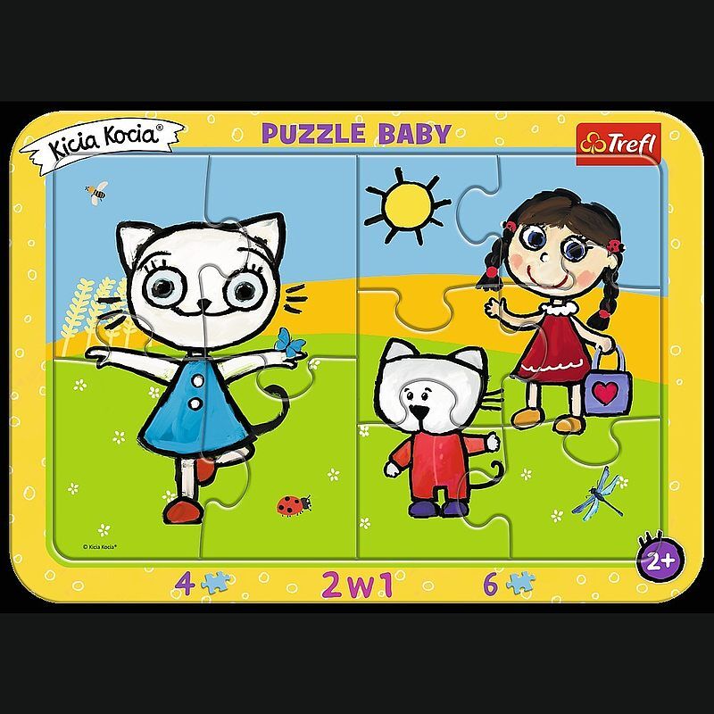 Puzzle ramkowe baby szczęśliwa kicia kocia 80023