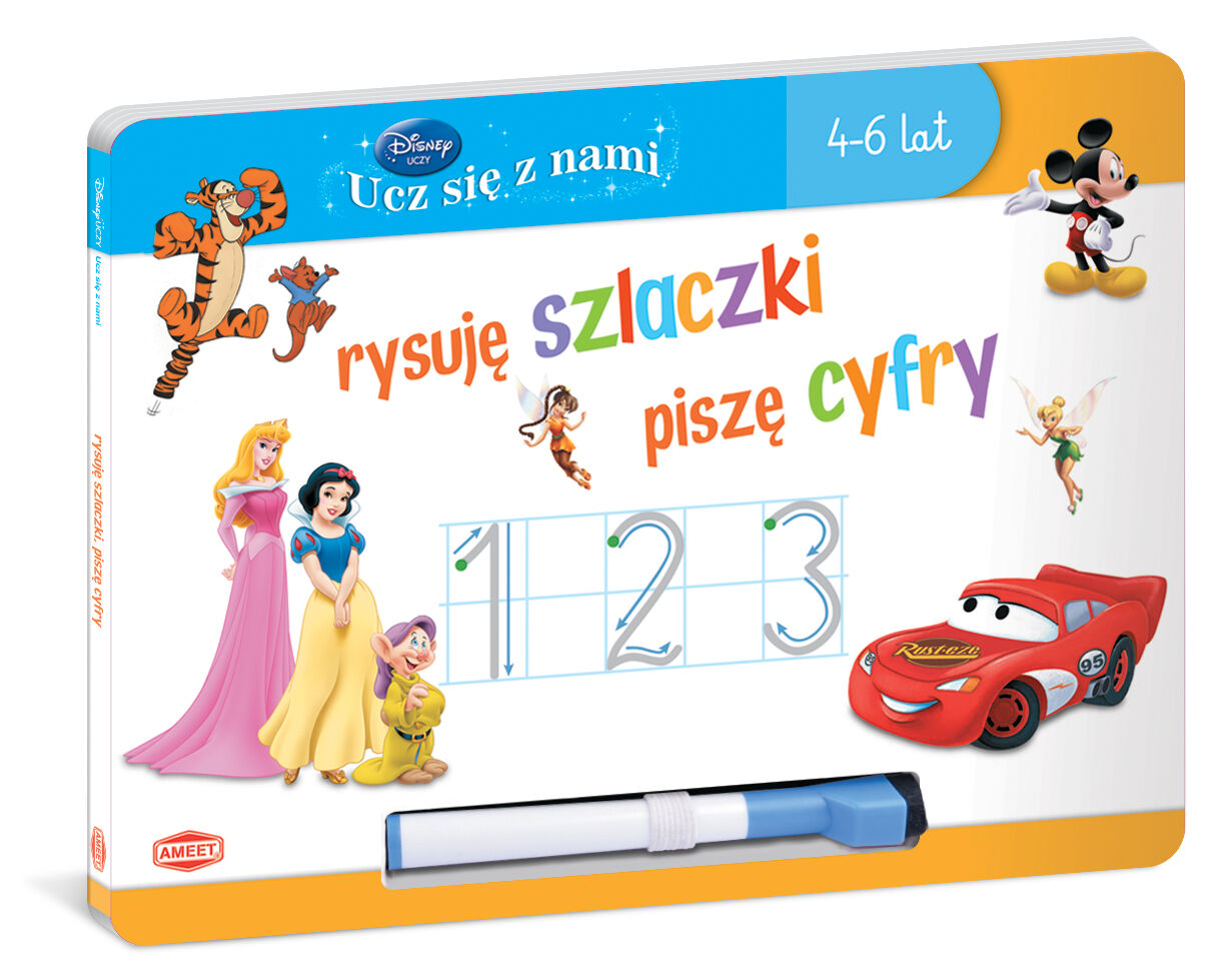 Disney Ucz się z nami. Rysuje szlaczki, piszę cyfry