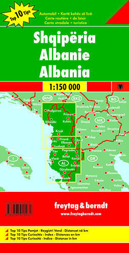 Albania mapa 1:150 000 freytag & berndt