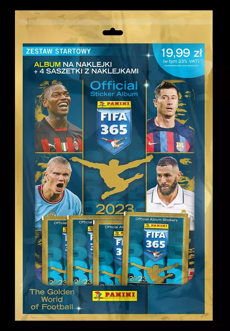 Panini FIFA 365 The Golden World Of Football 2024 Album+4 saszetki