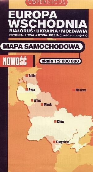 Europa Wschodnia. Mapa samochodowa