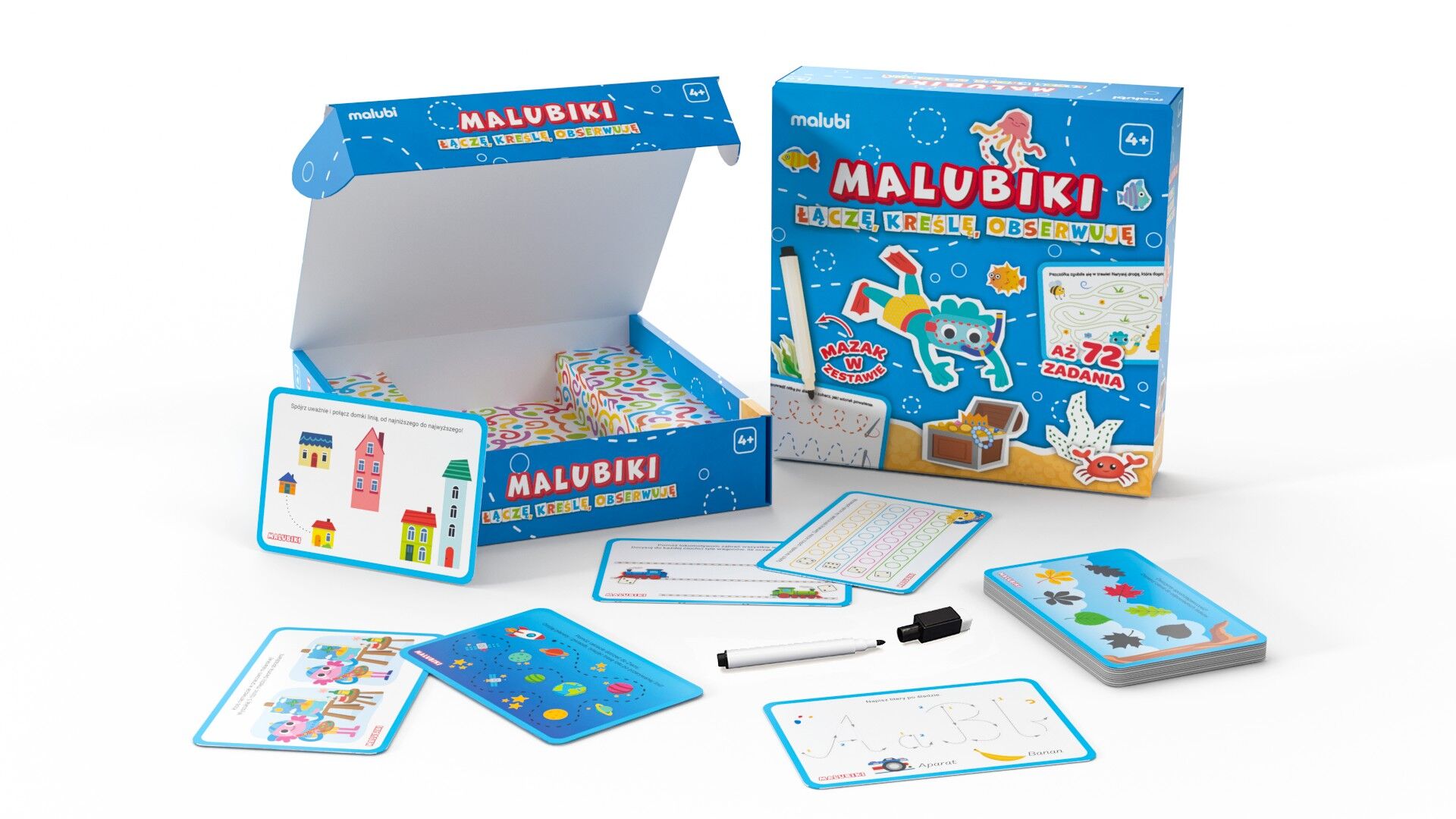 Gra MALUBIKI Łączę Kreślę Obserwuję