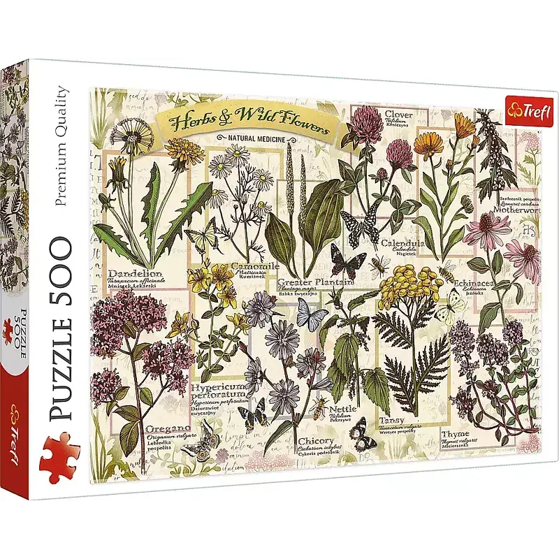Puzzle 500 Zielnik Zioła lecznicze