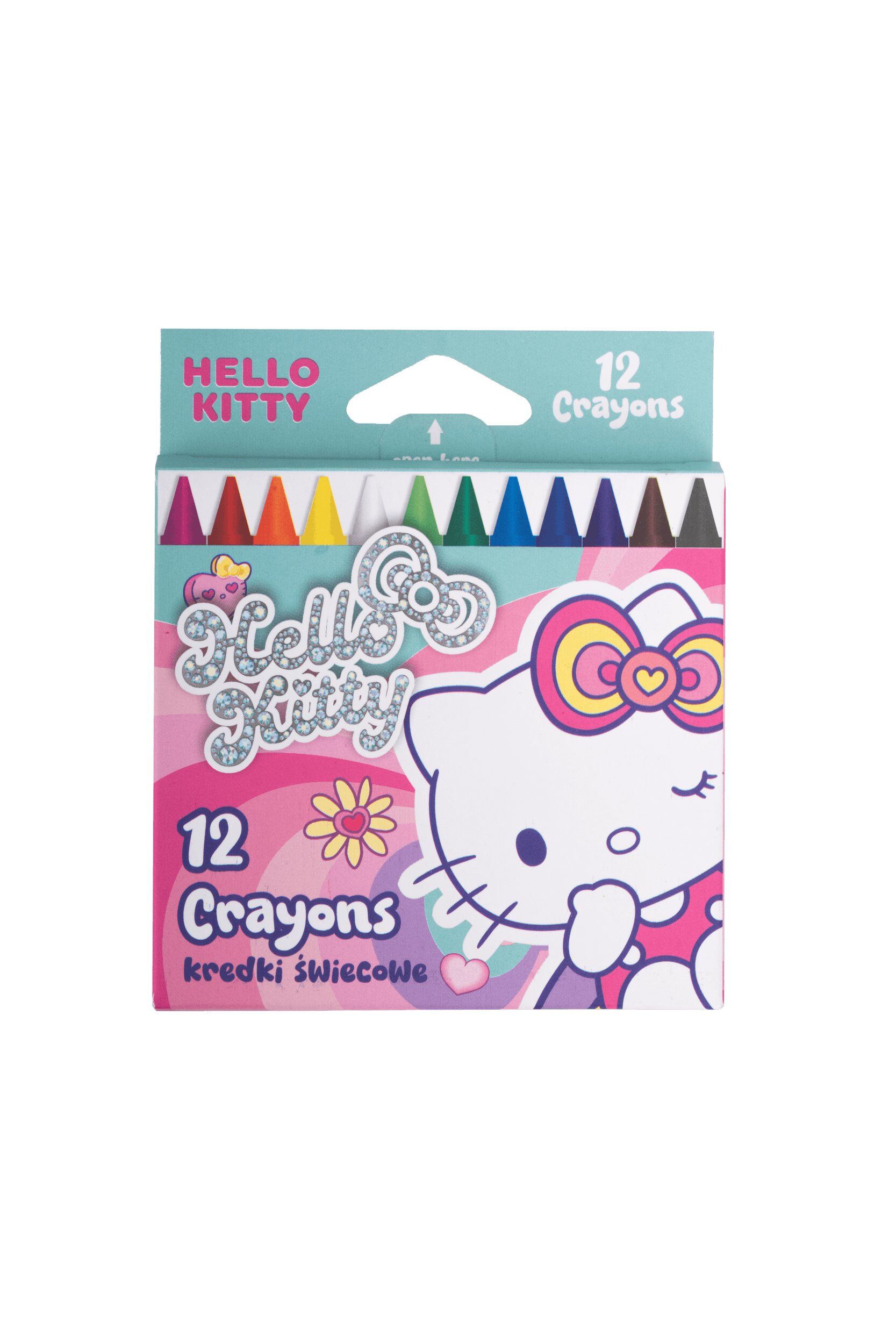 Kredki świecowe Hello Kitty Pink 12 kolorów