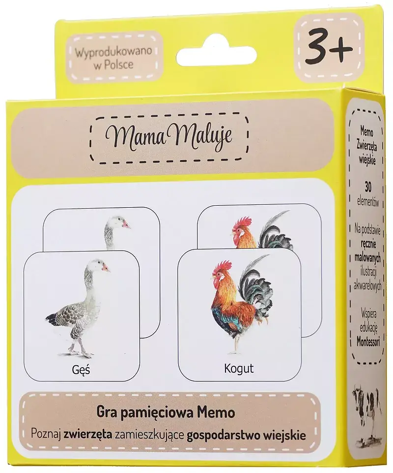 Gra memo zwierzęta wiejskie