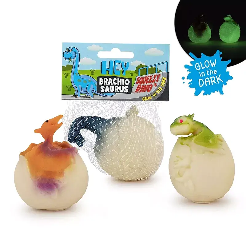 Piłka antystresowa hey dino świecąca w ciemności 1 szt. Mix