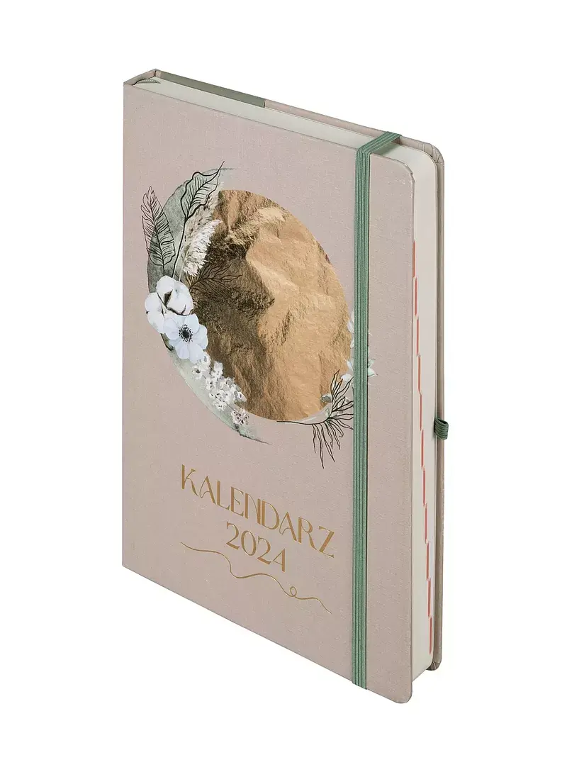 Kalendarz 2024 botanical złoty księzyc2 b6 tdw
