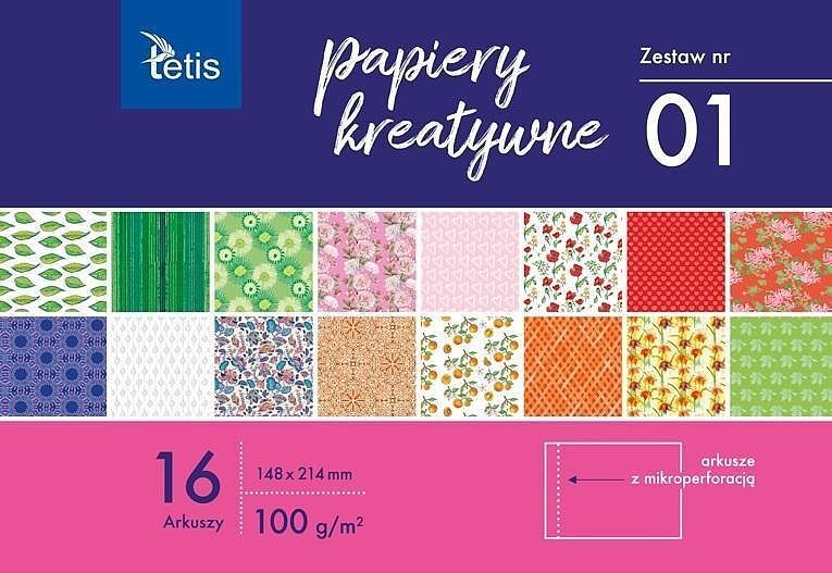 Papiery kreatywne zestaw 1 a5 16 ark