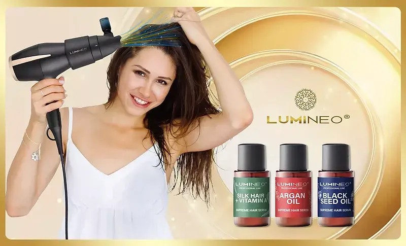 Suszarka silken flow z zestawem serum lumineo