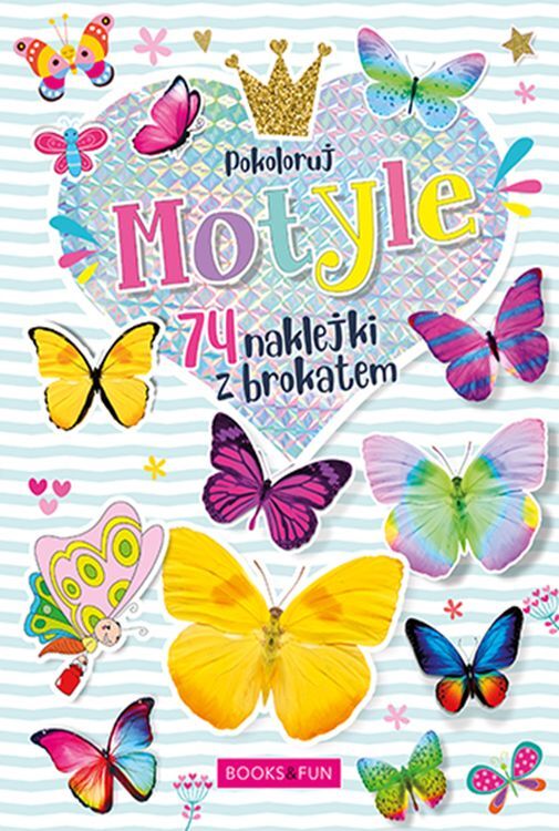 Motyle plus naklejki z brokatem