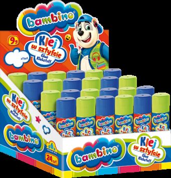 Display Klej w sztyfcie Bambino 9g 24 sztuki