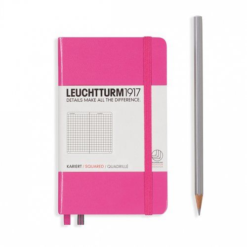 Notes Pocket Leuchtturm1917 w kratkę różowy