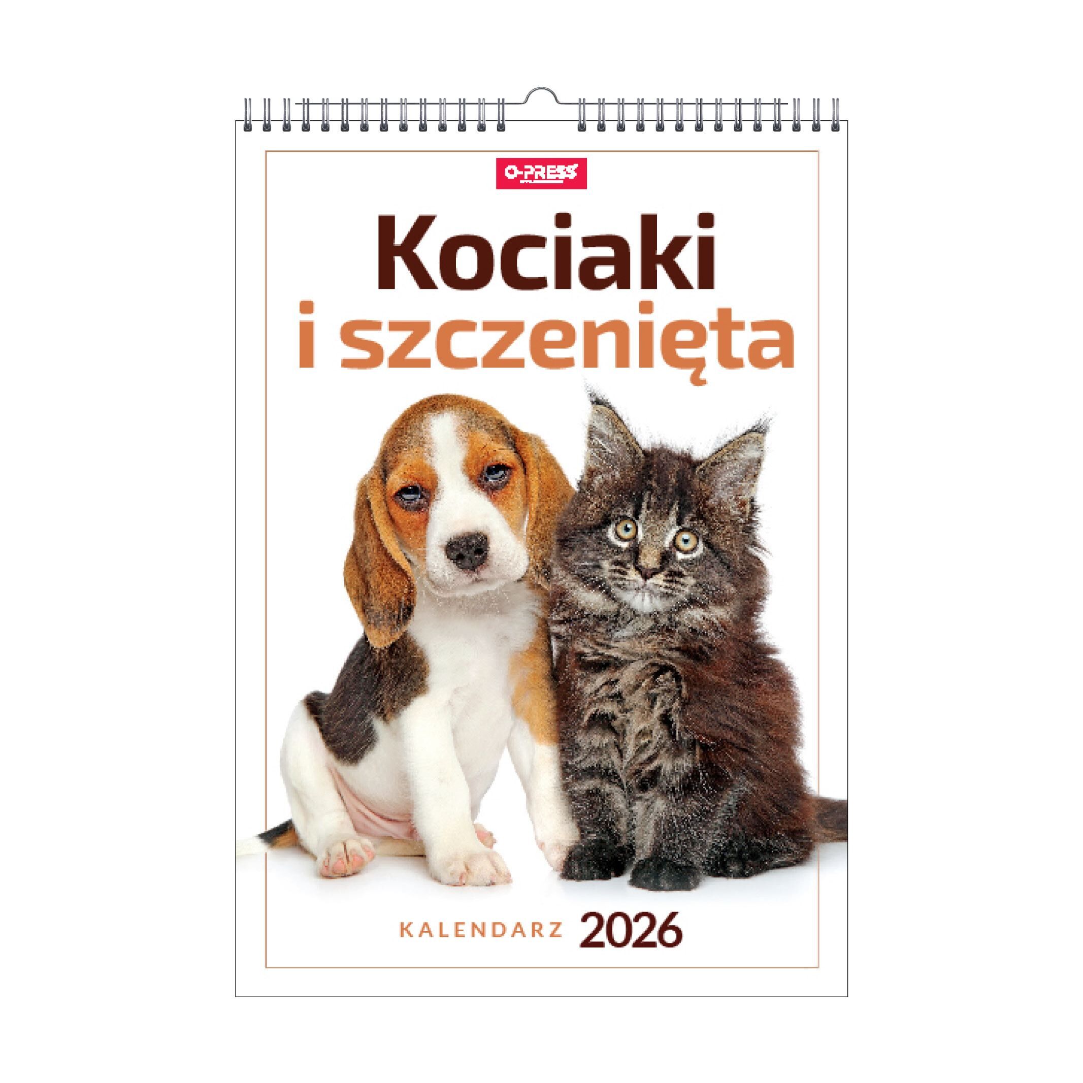 Kalendarz 2026 Kociaki i Szczeniaki A3 ścienny