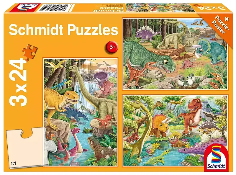 Puzzle 3 x 24 dinozaury 112308