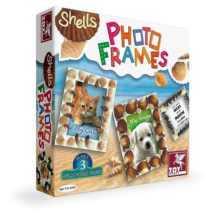 Zdobienie muszelkami ramki - shell photo frames