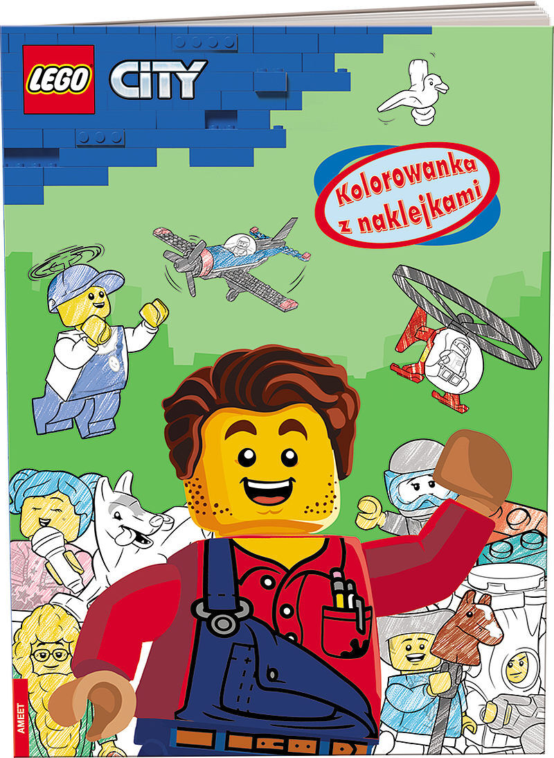 Lego city kolorowanka z naklejkami na-6002