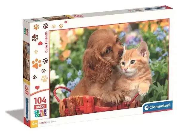 Puzzle 104 maxi super kolor cute friends 25763