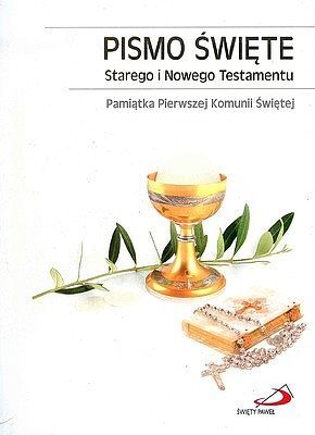 Pismo święte starego i nowego testamentu pamiątka pierwszej komunii świętej