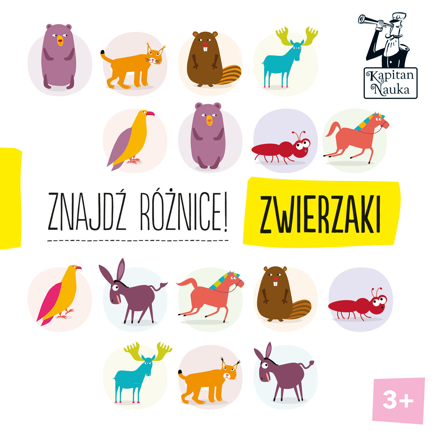 Znajdź różnice! Zwierzaki