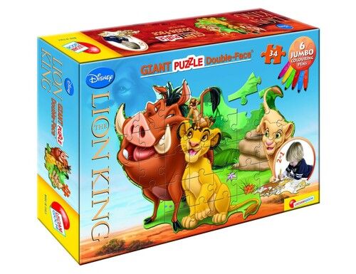 Puzzle dwustronne gigant Król Lew 34 + mazaki