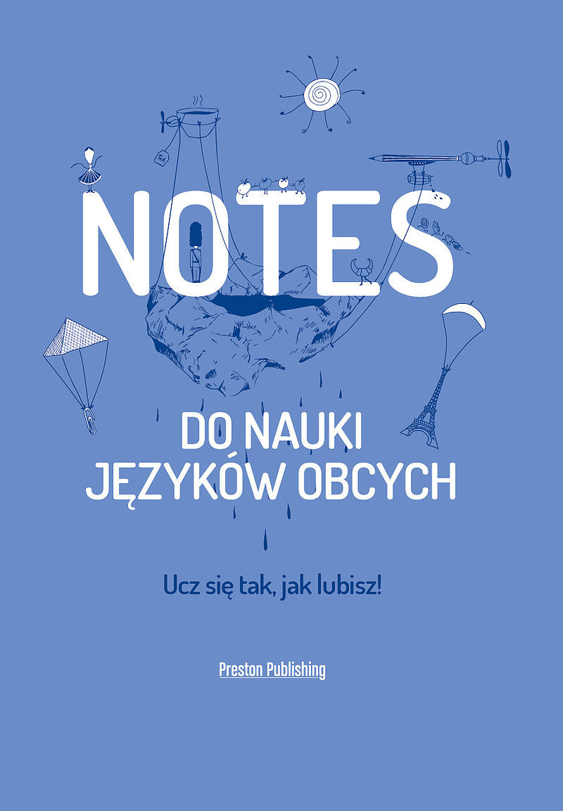 Notes do nauki języków obcych (niebieski)
