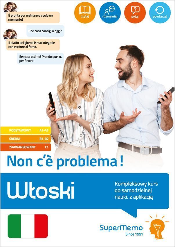 Włoski. Non c’e problema! Kompleksowy kurs do samodzielnej nauki, z aplikacją