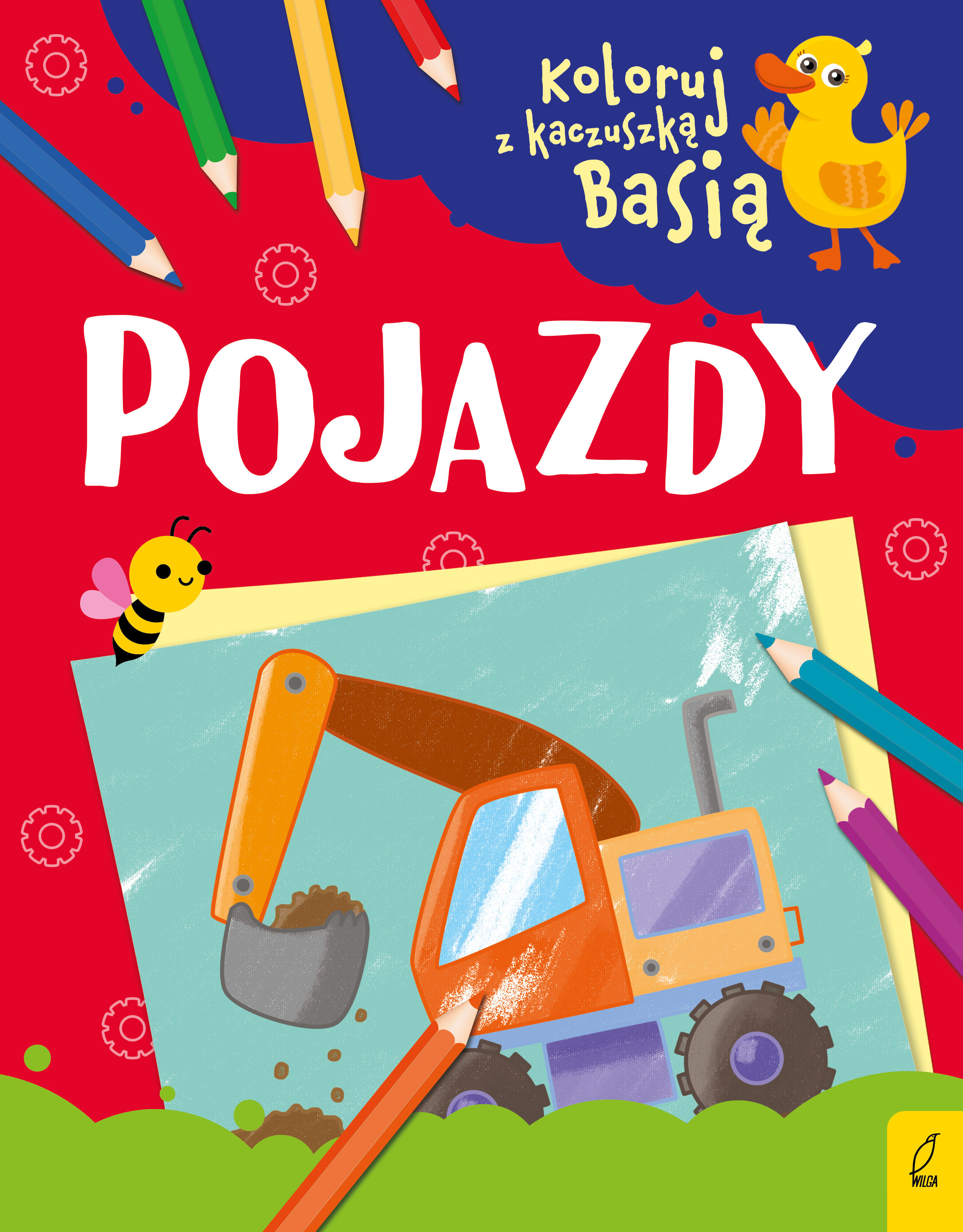 Koloruj z kaczuszką Basią. Pojazdy