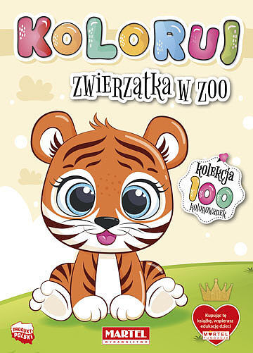 Zwierzątka w zoo. Koloruj