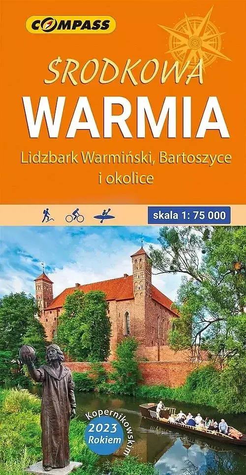 Środkowa Warmia. Mapa turystyczna w skali 1:75 000 (wersja wodoodporna)