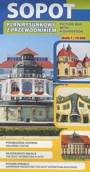 Sopot. Plan rysunkowy z przewodnikiem w skali 1:10 000 (wersja polsko-angielska)