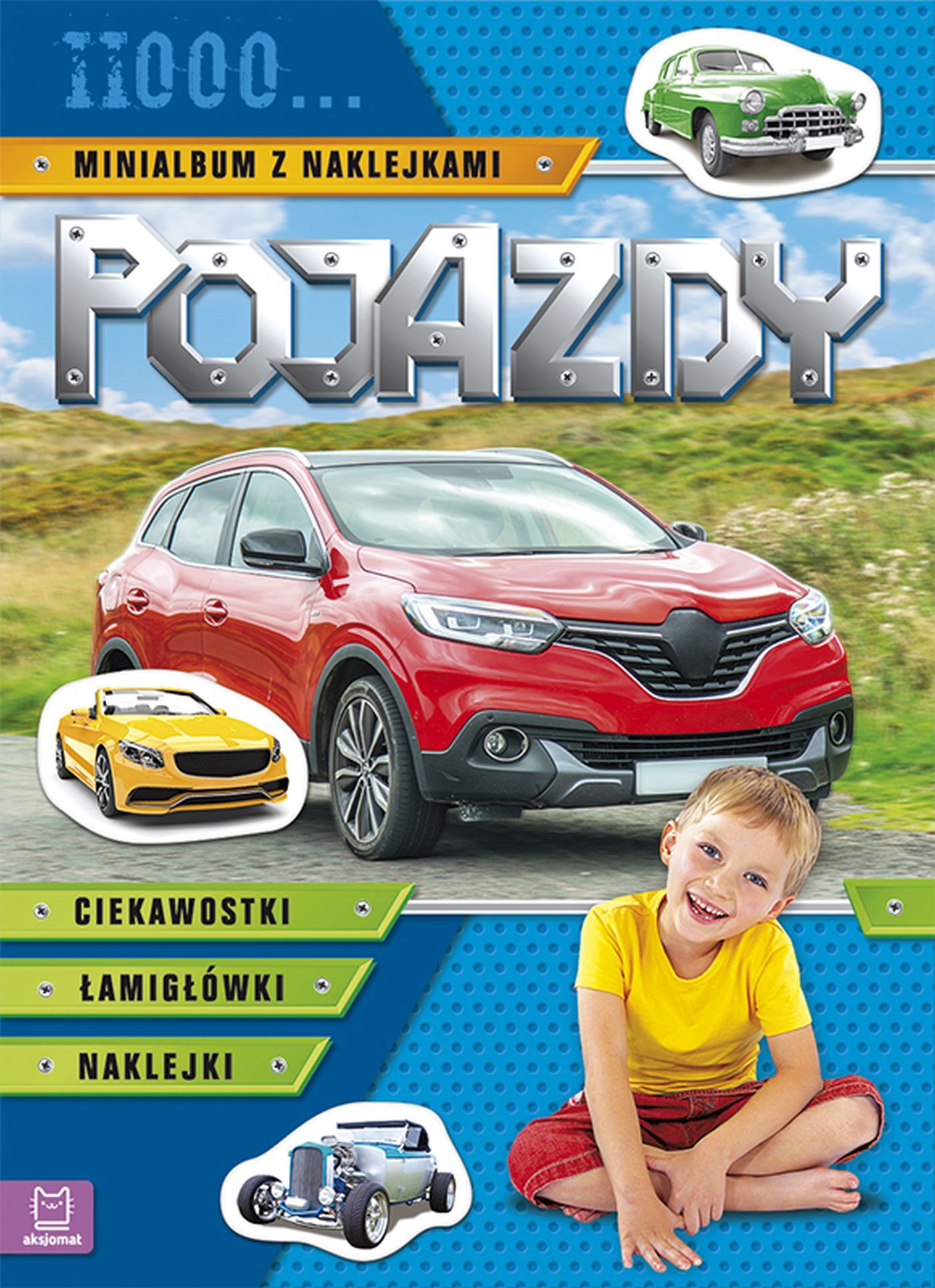 Pojazdy. Iiooo... Minialbum z naklejkami (niebieskie)