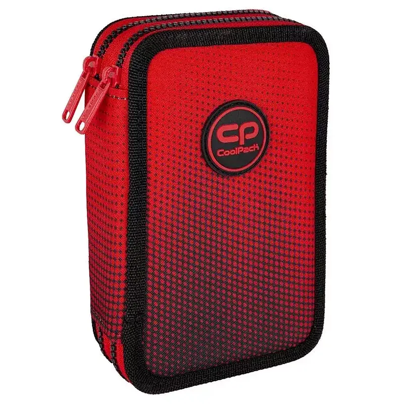 Coolpack, piórnik podwójny z wyposażeniem Jumper 2 - Cranberry (F066756)