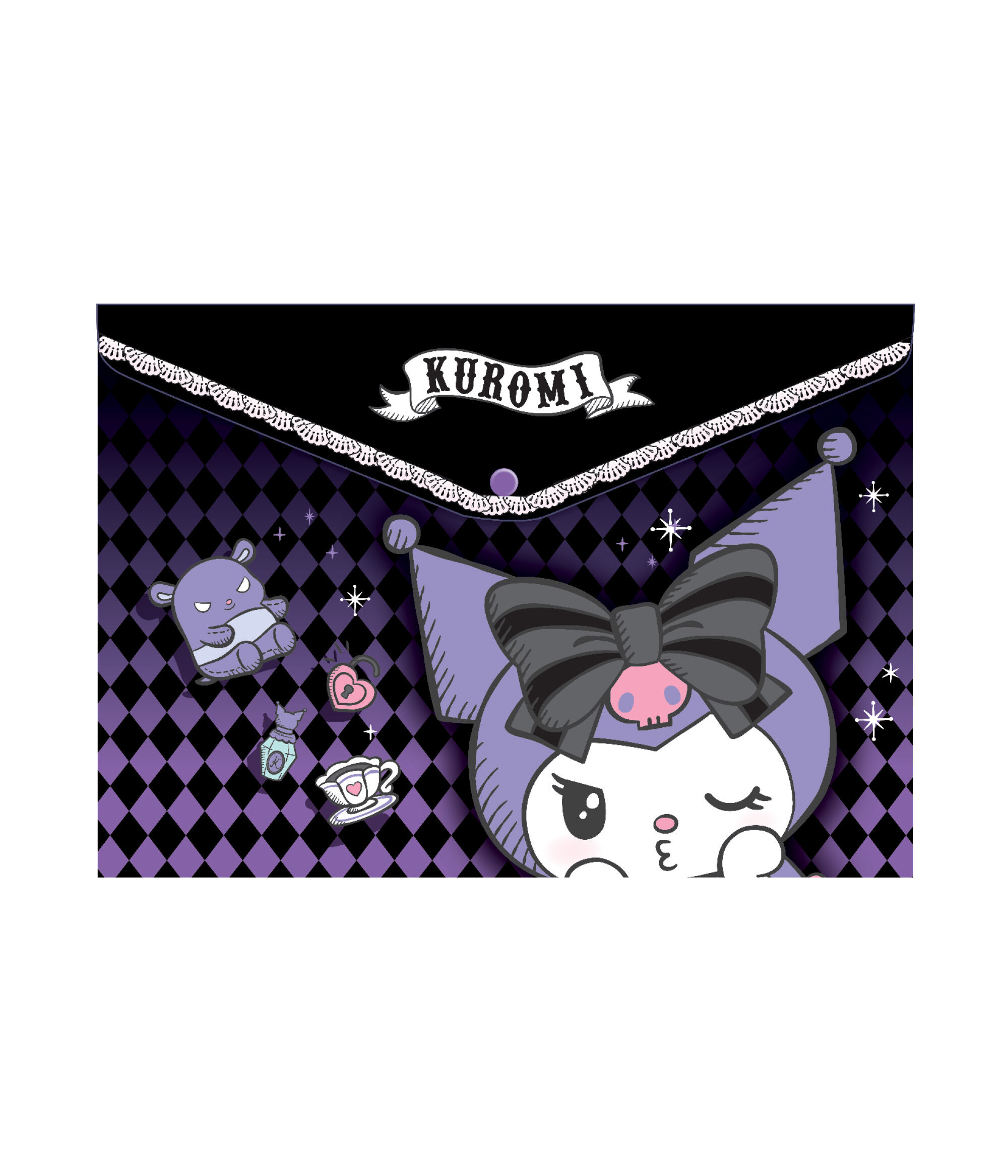 Koperta na dokumenty A4 PP Kuromi wzór 2