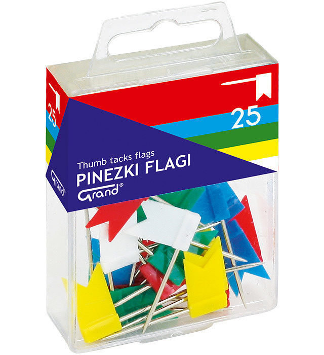 Pinezki grand flaga 25 sztuk
