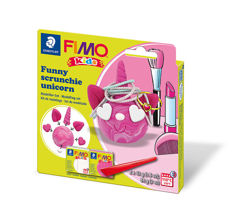Zestaw fimo kids jednorożec 2 x 42g + akcesoria staedtler
